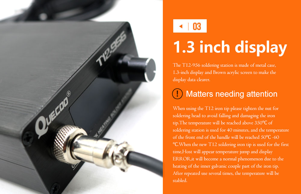 QUECOO T12-956 납땜 디지털 스테이션 전자  - T12 Soldering Station Oled 리뷰 및 가격